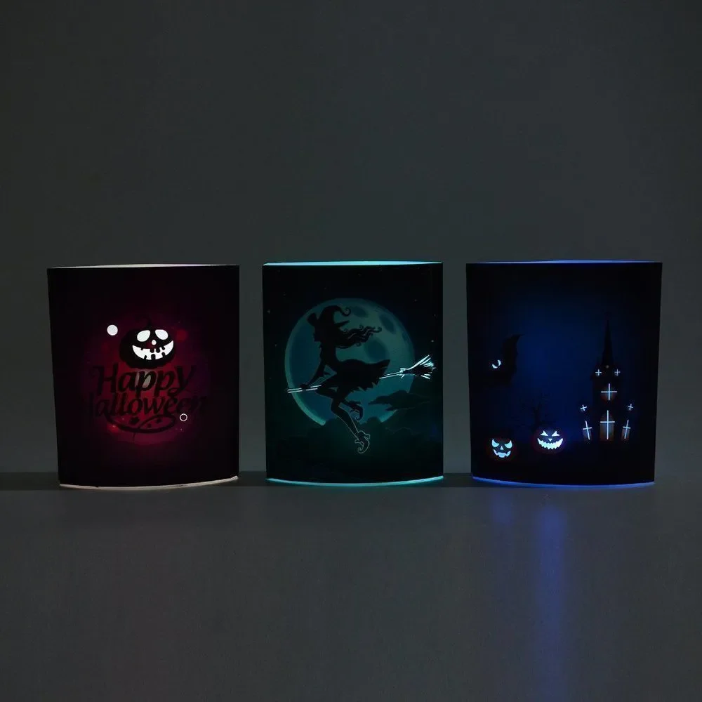 Seasons Greetings and Halloween LED Standing Cards